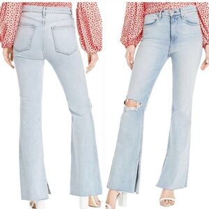 Rag & Bone Women's Nina High-Rise Flare Jeans in Friary Distressed Size 31